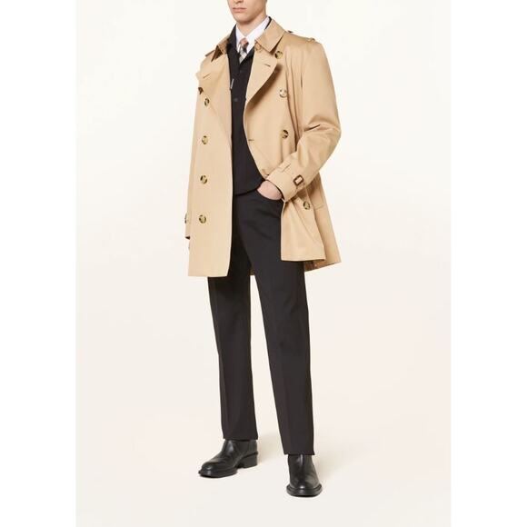 Burberry Burberrys' Trench Coat Kensington Nova Made in England sz 46R VTG Tan - Picture 4 of 16